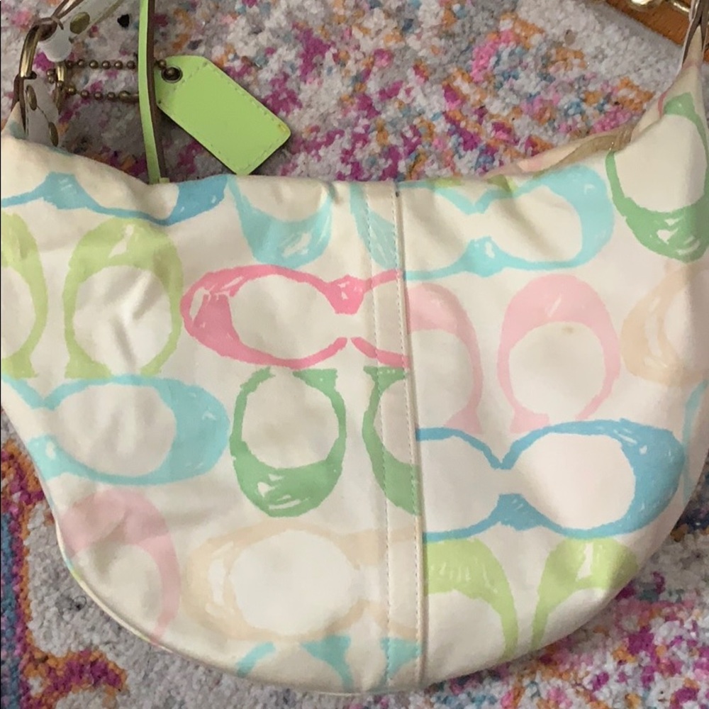 Vintage Coach Scribble Hampton Bag - image 2